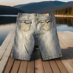 Chip and Pepper Production C7P Glenbrook Bermuda ‎ Faded Denim Shorts Sz 15